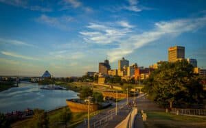 Mississippi Riverfront Memphis walking path 

Enjoy a sunset in 24 hours in Memphis -photo by Lisa Soots
