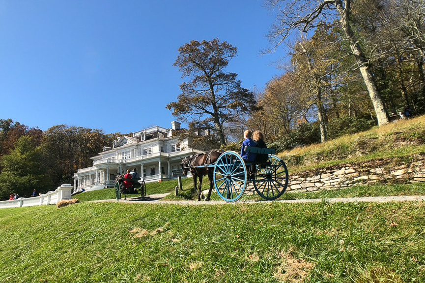 Exploring Moses H Cone by horse carriage