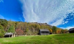 You can find the Hutchinson Homestead on the Stone Mountain Loop Trail in Stone Mountain State Park NC