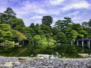 This image is of the lake on the grounds of the Kyoto Imperial Palace - image by Lisa Soots