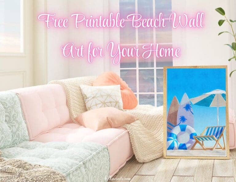 Free Printable Beach Wall Art for Your Home Title Photo