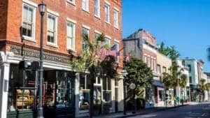 King Street storefronts in downtown Charleston
