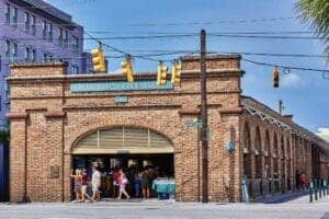 This image features the Charleston City Market entry view