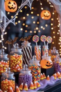 This image features Cute Halloween Candy displayed in Shop WIndow.
