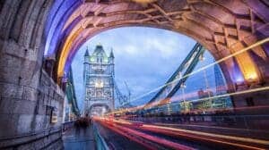 London Desktop Wallpaper featuring Tower Bridge at night